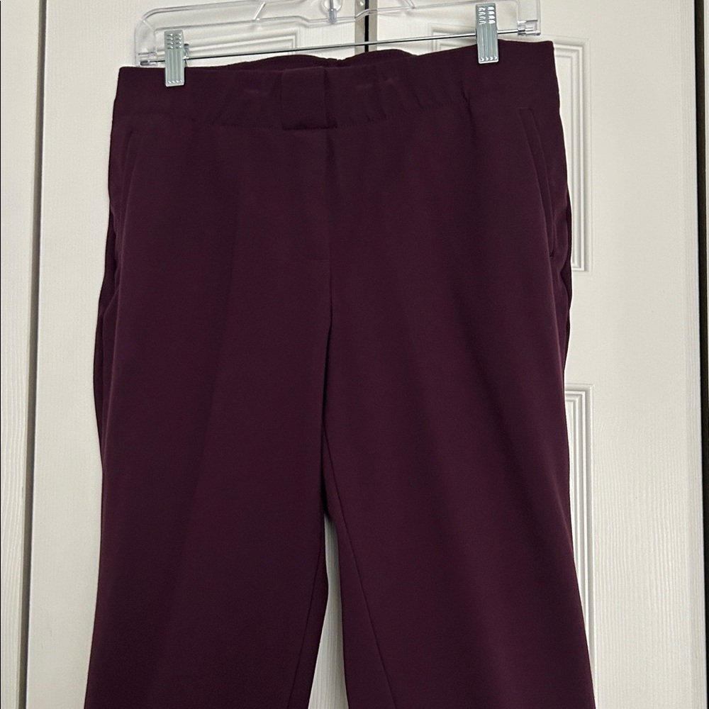 J. Jill Straight-Leg Pull-On Pants in Plum